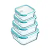 Fiambrera de Vidrio Amazon, Caja Bento Segura para Microondas, Fiambrera para Oficinistas, Bol Transparente Resistente a Altas Temperaturas