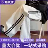 Calça de moletom reta com listras transversais, nova marca da moda primavera/verão estilo folgado preguiçoso calças casuais para casal vestuário masculino