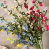 Campanilla de viento grande de 3 puntas, cadena de flores para campanilla de viento, flores artificiales para accesorios de fotografía, arreglo floral de gran altura para pared de fondo de hotel, flores de seda
