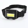 Mini lanterna de cabeça LED COB3A transfronteiriça pequena para camping ao ar livre, caminhada, ciclismo noturno, pesca, plástico com lanterna de cabeça