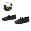 Zapatos Mary Jane de Piel de Oveja de Primera Capa para Mujer 2026 Estilo Nuevo de Primavera Zapatos Planos Tejidos de Moda Zapatos Casuales Versátiles