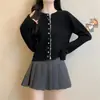 Cárdigan corto de punto para mujer, adecuado para usar en capas en otoño, se puede usar como prenda exterior, un suéter elegante y un top chic para figuras petite.