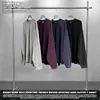 Moda Masculina Estilo Cadena Primavera 2026 Nuevo Estilo Ruina Algodón Puro Teñido con Cera Camiseta de Manga Larga Capa Base Parche de Marca de Moda para Hombre.