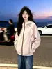 Sudadera con capucha de estilo coreano, moderna y única, para primavera/otoño, nuevo top casual con un diseño elegante, chaqueta deportiva con cremallera, holgada y transpirable