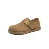 Zapatos Casuales Retro Birkenstock Zhr para Mujer Otoño Nuevo Planos de una Sola Pierna Suela Suave Zapatos Versátiles Perezosos de Frijol