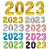 Venta al por mayor 16 32 40 pulgadas digital 2023 día del graduado Año Nuevo set de globos de película de aluminio suministros de decoración de fiesta