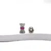 Plata S925 Zirconio Tensor Rosca Encaje Hebilla de Perla Hombre Pequeño Doble Cintura Torus Cuentas Cubo Cuentas Accesorios DIY