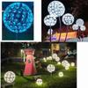 Luz Dente-de-Leão Impermeável Fibra Acrílica Poste de Rua Bola de Junco Espeto de Chão Exterior Projeto de Iluminação Quadrada para Gramado