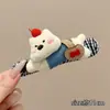 Presilhas de cabelo de flor de tricô para mulheres, tamanho grande, adequadas para outono e inverno, presilhas bico de pato, presilhas tubarão, uma alternativa segura para grampos de cabelo comuns, acessórios de cabelo