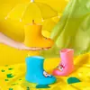 Botas de Lluvia para Niños Antideslizantes Suela Suave Lindo Dibujo Animado de Dinosaurio Forradas de Felpa Cálidas Extraíbles Botas de Lluvia para Hombres, Mujeres, Niños de Edad Media y Mayores