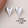 Superficie Lisa de Múltiples Especificaciones Accesorios de Corazón 3D Chapados en Metal Accesorios para Collares Pendientes Colgantes de Corazón Joyería