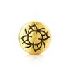 Chapado en Oro 3D Oro Duro Fuerza Sabiduría Protección Coraje Fe Amuleto de la Suerte Tatuaje Pulsera de Cuerda de Cuero con Colgante Cuentas Giratorias