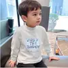 Camiseta de Manga Larga de Primavera para Niños y Niñas Medianos y Grandes De Rong Primavera y Otoño Camiseta Fina de Manga Larga Camiseta Básica Infantil Moderna