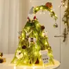 Árbol de Navidad Artificial de PE para Escritorio 45cm Mini Set de Decoración Navideña Árbol de Madera Pequeño para Decoración de Ventana