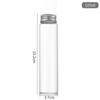 Botella de Vidrio de Borosilicato Alta de 37 mm con Tapa de Aluminio, Botella para Empaque de Dulces, Botella para Suplementos de Salud, Botella Pequeña para Medicina de Cápsulas de Cordyceps