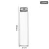 Frasco de Vidro Transparente com Tampa de Rosca Prateada 37mm Tubo de Ensaio Frasco para Remédios Pequeno Cordyceps Transparente de Vidro Borossilicato Atacado