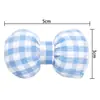 Lazo de tela a cuadros con lunares en colores macarrón con relleno de algodón, accesorio para el cabello 3D DIY, accesorio de decoración para caja de regalo de ropa