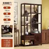 Special Price New Chinese Style Non-Solid Wood Multi-Tiered Display Shelf Tea Leaves Tea Ware Storage Shelf Tea Room Tea Cabinet Ornaments Storage Rack Large Capacity