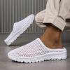 Pantuflas Baotou sin cordones para mujer, ropa exterior de verano, sandalias y pantuflas de malla para caminar, deportivas cómodas de talla grande