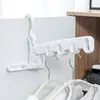 Cabide Dobrável de Viagem com Cinco Furos Portátil Ajustável Mágico para Armário Forte Suporte de Carga Espessado Varal de Roupa para Sacada