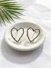 Brincos Minimalistas de Design Coreano em Forma de Coração com Textura Martelada, Novos e Modernos, com Acabamento de Alto Padrão e Estilo Simples e Descolado para Exportação