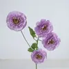 4 Cabezas de Flores Artificiales Nórdicas Xin Xin Lu Lian para Decoración Interior de Bodas, 4 Cabezas de Flores de Loto Artificiales Pequeñas para Venta al por Mayor de Bodas