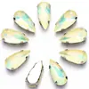 Nuevo Cristal de Vidrio con Forma de Gota Diamantes de Garra Cosidos a Mano Diamantes de Garra con Forma Especial Diamantes de Garra Forma de Semilla de Melón Accesorios para Zapatos DIY Accesorios para Vestido de Novia Vestido de Noche