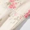 Comercio exterior al por mayor Ropa de mujer estilo europeo y americano, elegante y a la moda, con escote en V, estampado floral patchwork, manga corta, vestido largo de cola de pez