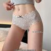 Paquete de 3 Bragas Transpirables Estampado de Leopardo Sexy de Cintura Media para Mujer Puro Deseo Estilo Chica Caliente para Damas y Mujeres Jóvenes