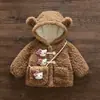W328 Chaqueta de Terciopelo Rosa de Moda para Niñas Ropa de Invierno para Bebés Ropa Infantil Estilo Coreano Elegante Acolchada con Capucha Ropa de Invierno para Niños