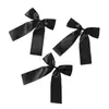 Bolsa Negra Grande de Poliéster Cinta en la Cintura Lazo Hecho a Mano DIY Mitad Atado para el Cabello Regalo Lazo Decorativo Gama Alta