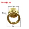 Manija de Tirador Redonda Estilo Antiguo Chino de Cobre Puro Anillo de Tirador de Cobre Manija de Agujero Único para Cajón Puerta de Armario Manija Retro de Latón para Armario