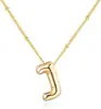 Cadena de Cuentas Chapada en Oro de Cobre Europea y Americana Transfronteriza Colgante de Burbuja con 26 Letras Accesorios de Joyería Joyería Condado de Haifeng Meilong Jewelry