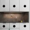 Manija Empotrada Oculta para Gabinetes de Tatami, Puertas Cortafuegos y Cajones con Manijas de Empuje Redondas Ocultas de Resorte