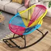 Cadeira de Balanço de Verão para Varanda, Cadeira Preguiçosa para Lazer em Casa, Cadeira de Balanço para Sala de Estar para Adultos, Para Tomar Sol, Tirar um Cochilo, Cadeira Dobrável de Rattan