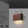Luminária de parede para cabeceira de quarto em madeira de nogueira, madeira maciça, design minimalista, faixa longa para parede de fundo, iluminação ambiente suave para os olhos, luminária retrô estilo chinês para corredor
