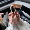 Bolso de Mano con Cuentas Bolso Cubo Diseño de Nicho Bolso de Hombro Único Cruzado Regalo para Mujer Bolso de Novia Comercio Exterior 2025 Modelo Nuevo