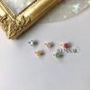Nova Manicure Gaotin Joia de Zircônia Amor Estilo Japonês Anel de Suporte de Luxo Leve Cor Dourada Real Conservação Decoração Oval Gota d'Água