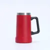Taza Térmica de Acero Inoxidable de Alta Apariencia con Asa Doble Capa al Vacío Portátil Taza para Cerveza Brasileña Grabado de Logo