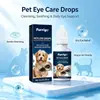 Gotas Oftálmicas FURRIYO para Mascotas - Limpieza y cuidado ocular para gatos y perros, alivia la molestia alrededor de los ojos