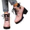 Botas Martin Transfronteiriças Europeias e Americanas Femininas Comércio Exterior Botas Curtas Botas de Ruibarbo Solado Grosso Salto Grosso Novo 2025 Impermeável Plataforma Atacado Tamanho Grande