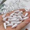 Contas Perfuradas em Forma de Gota d'Água de Pérola de Imitação ABS Feitas à Mão para Miçangas DIY Grampo de Cabelo Estilo Antigo Pingente de Franja Acessórios para Grampo de Cabelo