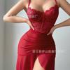Cruzamento de Fronteiras Nova Renda Amazon Sexy Casual Fenda Estilo Europeu e Americano Lingerie Semitransparente 2025 Comércio Exterior Venda Quente