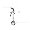 Manualidades de Jardinería Reno Navideño Ángel Copo de Nieve Cabeza de Gato Bola Decorativa Luz Colgante Hoja de Arce Cristal Adorno Colgante para Exteriores Transfronterizo