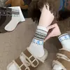 Calcetines Grues Cálidos de Estilo Étnico Fair Isle para Mujer de Otoño e Invierno, Calcetines Nuevos Holgados, Calcetines de Media Pantorrilla, Calcetines Versátiles para Mujer Estilo Ins