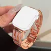 Adecuado para Correa de Muñeca para Apple Watch Iwatch45678/Se Generación Reloj Inteligente con Aceite de Perla Correa Metálica