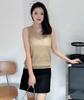 Chaleco sin mangas hueco con sentido del diseño Binglinen Top de punto ligero para mujer Top de verano transfronterizo Camisa delgada a la moda