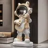 Decoração de Chão de Astronauta com Guitarra de Luxo Leve para Sala de Estar, Grande Armário de TV de Astronauta, Ornamento para Sofá, Presente de Inauguração