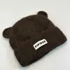 Nuevo Gorro de Punto de Oso Lindo para Mujer en Otoño e Invierno Estilo Coreano Versátil Cálido Protección para las Orejas Gorro de Lana Protección contra el Frío en Exteriores Mostrando Rostro Pequeño