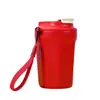 Nueva taza de Coca-Cola de comercio exterior para coche, taza de café portátil con cuerda, taza de vacío de acero inoxidable 304 de aspecto atractivo para hombres y mujeres